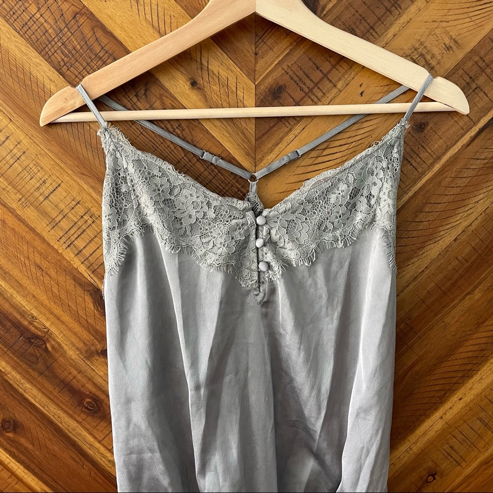 Abercrombie and Fitch S Silky Lace Tank Bodysuit